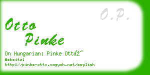 otto pinke business card